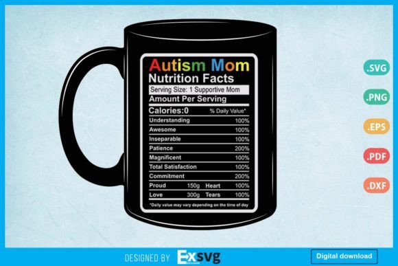 Understanding Autism Mom Nutrition Facts and the Rise of Autism Awareness Design Files